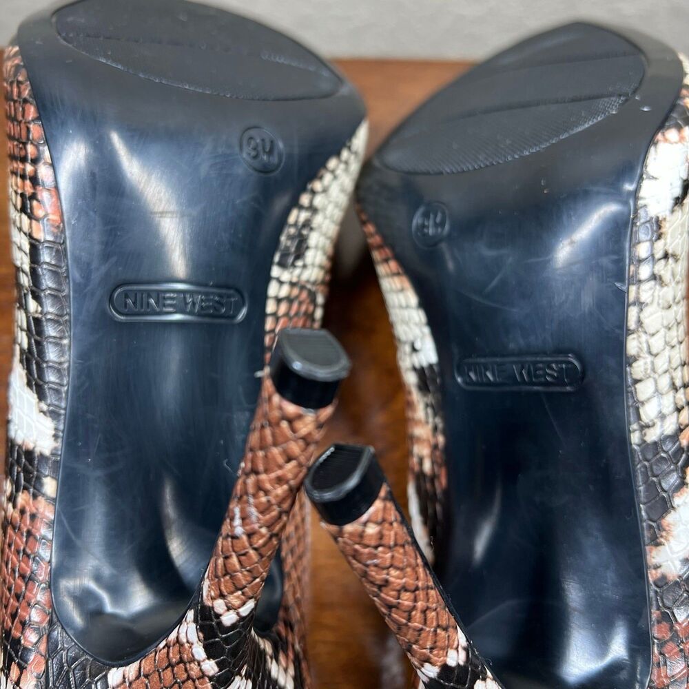 Nine West Pumps Womens Python Snake Print Pointed Toe Stiletto Heels  size 9M - Picture 3 of 15